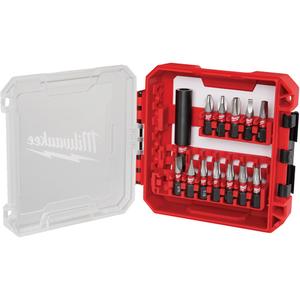 Impact Driver Bit Set - 13, (1) Compact Magnetic Bit Holder; (12) 1in Insert Bits: (2) Ph2, (1) Ph3, (2) Sq2, (1) T15, (2) T20, (2) T25, (1) SL8, (1) SL10