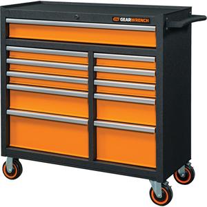 GSX Series Rolling Tool Cabinet - 11, Orange/Black, 18-1/5", 41", 41-1/2"