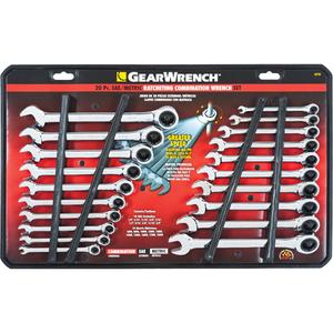 72-Tooth Combination Wrench Set - 20, Imperial and Metric, Ratchet