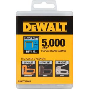 Heavy-Duty Staples - 3/8", 27/64", 20, Wide-Crown, 1-Year Limited Warranty