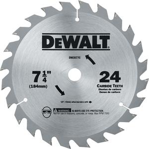 Carbide Circular Saw Blade - 7-1/4", 5/8", 24, Carbide, Alloy Steel