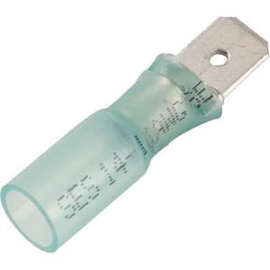 Heat Shrinkable Quick Disconnects - Polyolefin, Blue, 16-14 GA, Male Disconnect