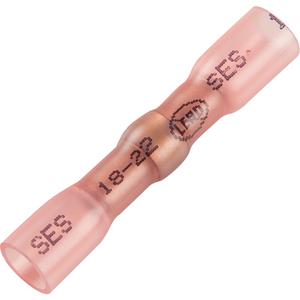 Crimp Solder & Seal Butt Connectors - 22-18GA, Red, Polyolefin, Butt, '-55°C (-67°F) to 110°C (230°F), cUL