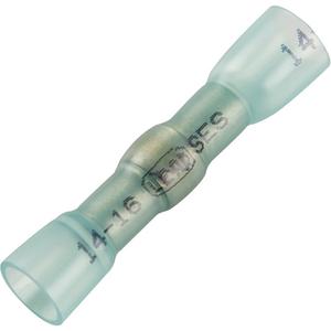 Crimp Solder & Seal Butt Connectors - 16-14GA, Blue, Polyolefin, Butt, '-55°C (-67°F) to 110°C (230°F), cUL