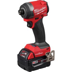 M18 Fuel™ Hex Impact Driver with One-Key™ (Tool Only) - 18 V, 1/4", Lithium-Ion, 0-3900, 2000 in-lbs, (1) M18 Fuel™ Hex Impact Driver with One-Key™; (1) Belt Clip, 0-4400, 4.49", 8"
