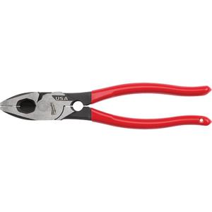 Lineman's Dipped Grip Pliers with Thread Cleaner - 9", 0.65", 2.12", Dipped