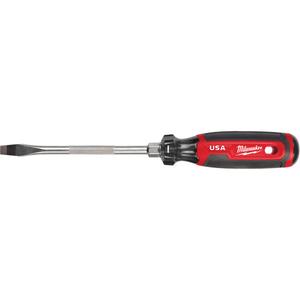 Slotted Screwdriver - 5/16", 6", Round, Cushion Grip, 279 mm, Slotted, 1.4", Standard