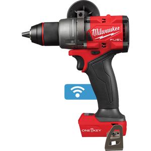 M18 Fuel™ Hammer Drill/Driver with One-Key™ - 18 V, 1/2", Lithium-Ion, (1) M18 Fuel™ ½" Hammer Drill/Driver  (2906-20); (1) Side Handle; (1) Belt Clip, 1400 in-lbs, 6.9"