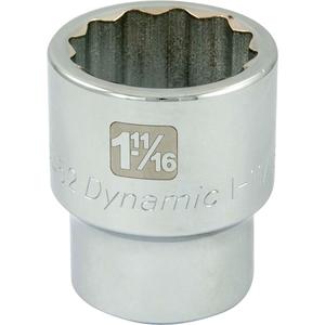 Chrome Socket - 1", 1-11/16", 12, Hand/Standard, Standard