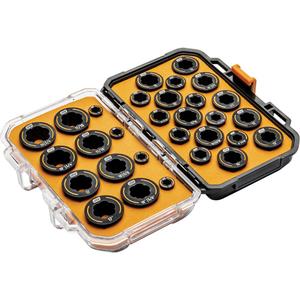 Bolt Biter™ Wrench Insert Set - 30, Imperial and Metric, Open-Ended/Ratcheting Box, Limited Lifetime Warranty, 1/4", Manganese Phosphate, 1/4"