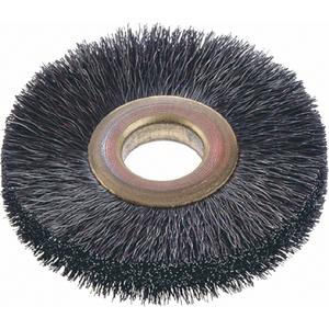 Small Diameter Crimped Wire Wheel Brush - 1-1/2", 7/32", 0.014", Steel, 3/8", 42802, 20000