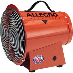 8" AC Metal Axial Blowers - Axial, 1/3, 890 CFM, AC, Explosion Proof, Metal, 890, 825, 770