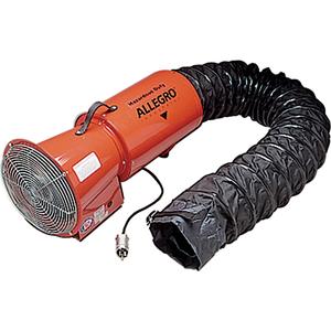 8" AC Metal Axial Blowers - Axial, 1/3, 890 CFM, AC, Explosion Proof, Metal, 890, 825, 770