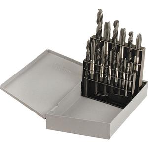 Drill & Plug Hand Tap Set - 18, High Speed Steel, High Speed Steel, Bright