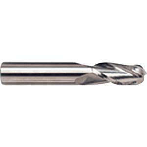 Ball Nose End Mill - Carbide, 1/16", 5/64", 7/64", 9/64", 11/64", 13/64", 7/32", 15/64", 17/64", 9/32", 19/64", 21/64", 11/32", 23/64", 25/64", 13/32", 27/64", 29/64", 15/32", 31/64", 9/16", 3