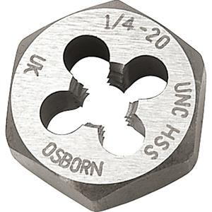 Hexagonal Rethreading Die - Carbon, 1/4"-20, 5/16"-18, 3/8"-16, 7/16"-14, 1/2"-13, 9/16"-12, 5/8"-11, 3/4"-10, 7/8"-9, 1"-8, 1-1/8"-7, 1-1/4"-7, 1-3/8"-6, 1-1/2"-6, 1", 1/4"