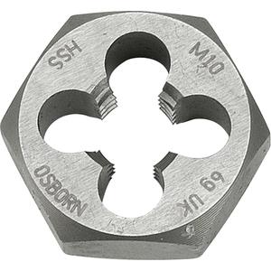 Hexagonal Rethreading Die - High Speed Steel, 5/16"-22, 0.82", 5/16"