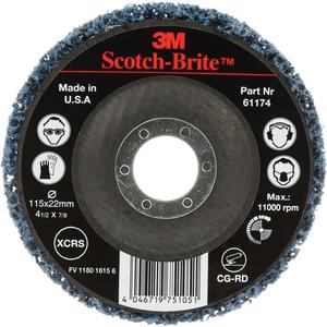 Scotch-Brite™ Clean & Strip Disc - 4-1/2", Extra Coarse, 7/8", Silicon Carbide