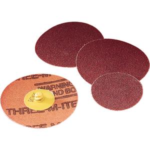 361F Discs - Roloc™ - 3", 24, 36, 50, 60, 80, P100, P120, P150, P240, Aluminum Oxide