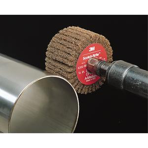 Scotch-Brite™ Flap Brushes - 3", 1-3/4", Medium, 1/4", Aluminum Oxide, Shank, 8500