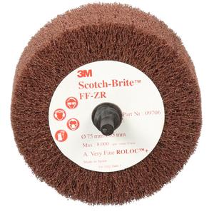 Scotch-Brite™ Flap Brush - 3", 1-3/8", Very Fine, 1/4", Aluminum Oxide, Shank