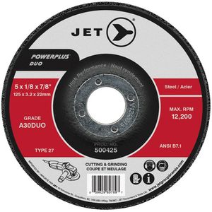 Powerplus DUO Cutting/Grinding Wheel - 010-LES299 - 4-1/2", 1/8", 7/8", A30DUO, 13300, 27