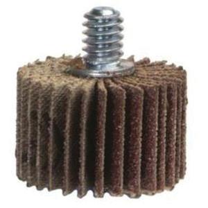 Grind-O-Flex™ Mini Mounted Flap Wheel - 1-3/8", 80, 5/8", 1/4"-20, Aluminum Oxide, 30000, Medium, Metals, Plastic, Rubber and Wood, Mandrel