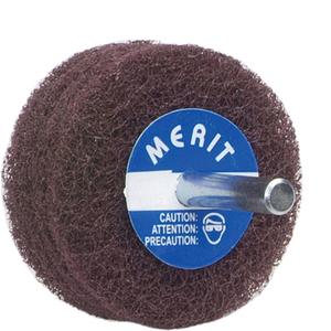 Abrasotex Non-Woven Disc Wheel - 3", Fine, 1/4", Aluminum Oxide, 8000, Spindle, 1/2"