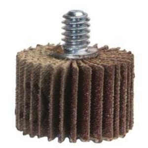 Grind-O-Flex™ Mini Quick-Change Flap Wheel - 1-5/8", 120, 60, 80, 180, 320, 40, 1", 1/4"-20, Ceramic Alumina, 25000, Fine, Metals, Plastic, Rubber and Wood