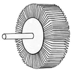 Grind-O-Flex™ Micro-Mini Flap Wheel - 3/4", 120, 60, 80, 3/16", 1/8", Aluminum Oxide, 37000, Fine, Metals, Plastic, Rubber and Wood, Mandrel