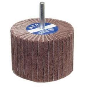 Non-Woven Interleaf Flap Wheel - 3", 1", 320, 1/4", Aluminum Oxide, Shank, 12 000