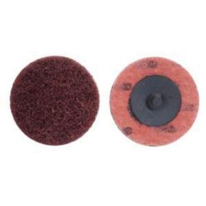 Non-Woven Quick-Change Buffing Disc - 3", Coarse, TR (Type III), Aluminum Oxide, 20 000, Maroon