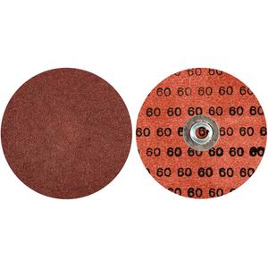 Quick-Change Surface Preparation Disc - 4", TS (Type II), 60, Aluminum Oxide, Aluminum, Brass, Bronze, Carbon Steel, Stainless Steel, Titanium, Turn-On/Off, 2-Ply Y-Weight Polyester