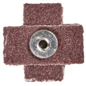Cross Abrasive Pad - Cross, 80, 3", 3", Aluminum Oxide, None, 1", 1/4"-20, 8
