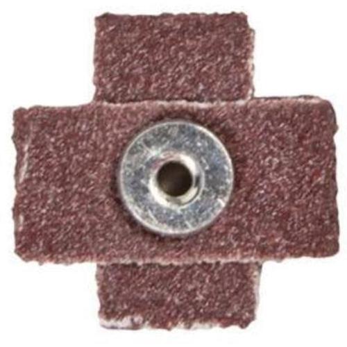 Cross Abrasive Pad - Cross, 80, 4", 4", Aluminum Oxide, None, 1", 1/4"-20, 8