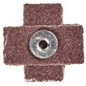 Cross Abrasive Pad - Cross, 60, 4", 4", Aluminum Oxide, None, 1", 1/4"-20, 8