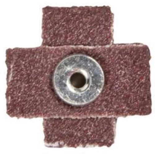 Cross Abrasive Pad - Cross, 80, 2", 2", Aluminum Oxide, None, 3/4", 8-32, 8