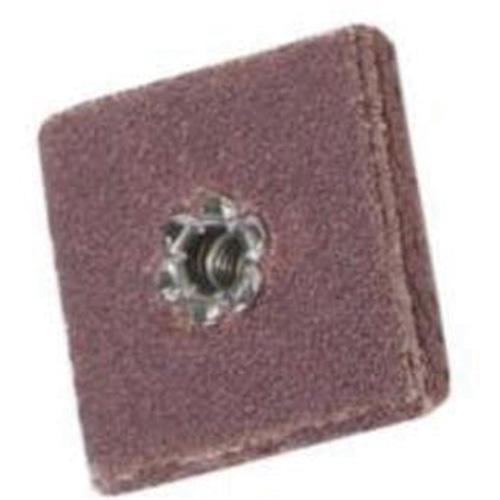 Square Abrasive Pad - Square, 80, 1", 1", Aluminum Oxide, None, 8-32, 6