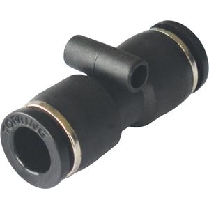 Maxfit Straight Union Fitting - Plastic, 5/16", PTC x PTC, NPT, 5°C - 60°C, 150 PSI, Polyacetal Resin