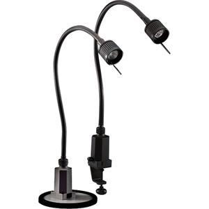 Sunnex Halogen Task Lights - 20", Black, 20 W, These units can be wired directly into machinery power supply.
