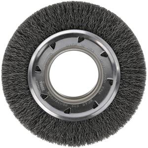 Crimped Wire Wheel Brush - Medium Face - 4-1/4", 5/8", 0.012, Steel, 2", Steel