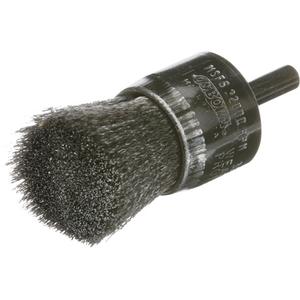 Crimped Wire End Brush - 1", 0.005, Stainless Steel