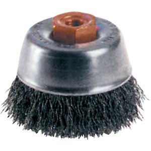 Crimped Wire Cup Brushes - High Speed Small Grinder - 2-3/4", 1", 0.014, Steel, 5/8"-11, 14000