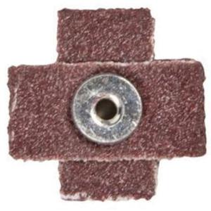 Cross Abrasive Pad - Cross, 80, 3/4", 3/4", Aluminum Oxide, None, 3/8", 3-48, 8