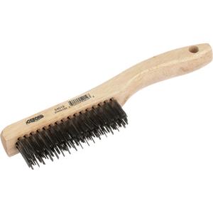 Shoe Handle Scratch Brush - 5", 10", 4" X 16", 1-1/8", Steel, Shoe Handle