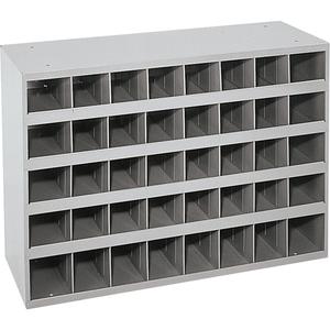 Steel Storage Bin Cabinet - Grey, 33-3/4", 12", 23-7/8", 12", 40, 4 x 11 7/8 x 4 1/2