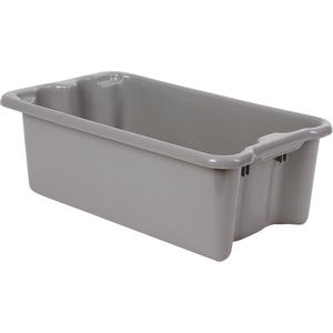 Polylewton Stack-N-Nest® Containers - Grey, 7.9", 24", 14.1", 24.0 x 14.1, 21.8 x 11.5, 7.9", 1.1