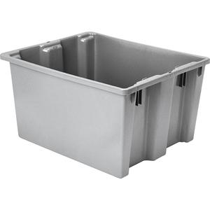 Polylewton Stack-N-Nest® Containers - Grey, 13", 24", 20", 24.0 x 20.0, 21.6 x 17.7, 13", 2.7