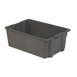 Polylewton Stack-N-Nest® Containers - Grey, 10.5", 28.4", 18.7", 28.4 x 18.7, 26 x 15.9, 10.5", 2.3