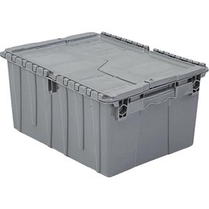 Flipak® Polyethylene Plastic (PE) Distribution Containers - Grey, 7.7", 11.8", 9.8", 0.3, 2.8:1, 11.8" x 9.8"